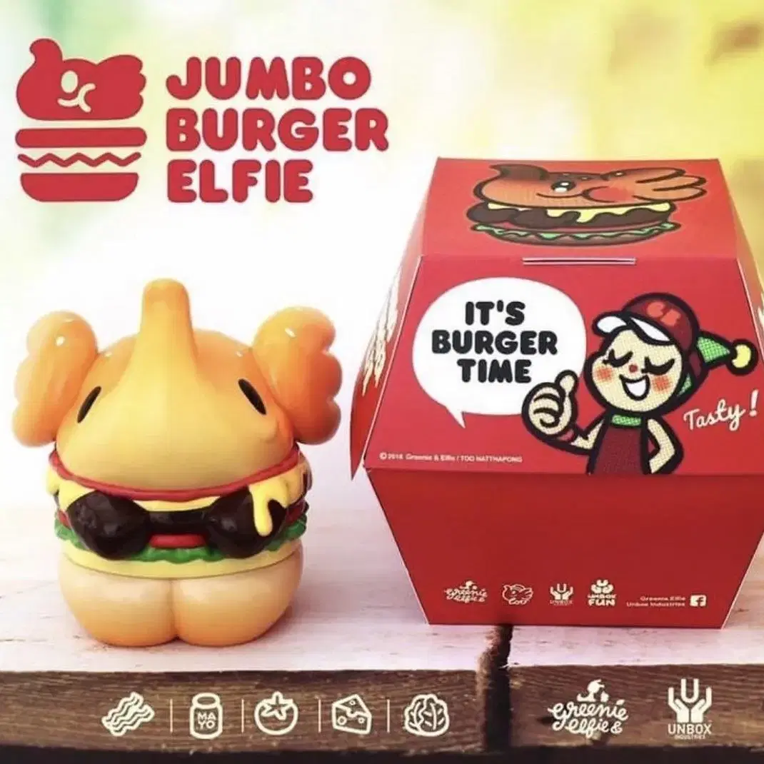 ㅇUNBOX JUMBO BURGER ELFIE 점보버거엘피 소프비 미개봉