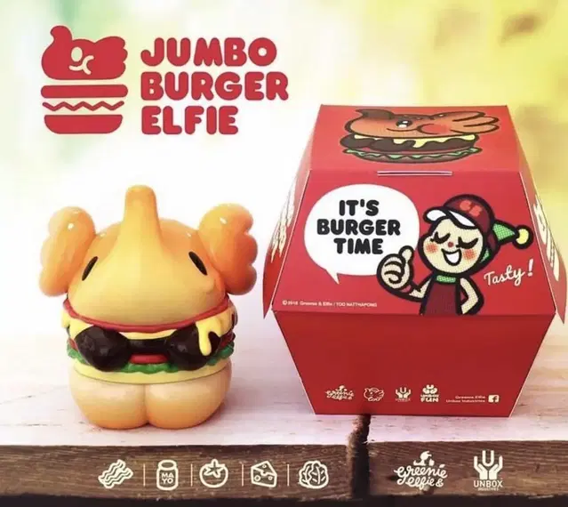 ㅇUNBOX JUMBO BURGER ELFIE 점보버거엘피 소프비 미개봉