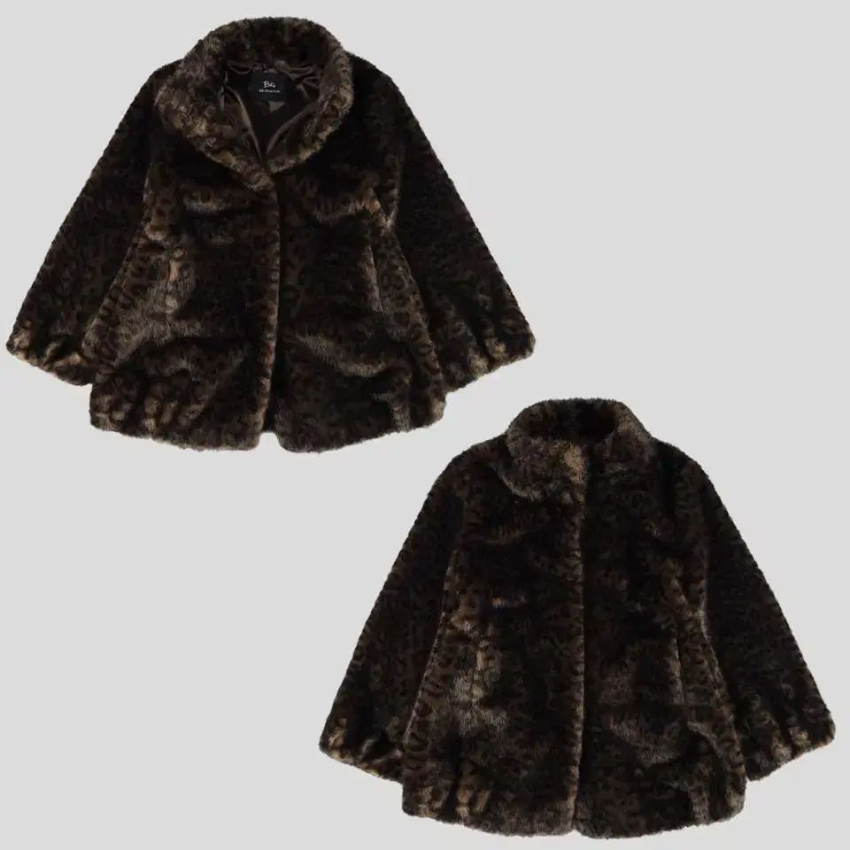 Vintage Deep Brown Black Hopi Leopard Pattern Faux Fur Jacket M