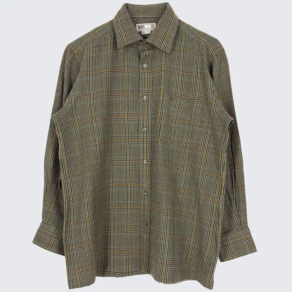 [Men's 100] Daks DAKS Check Shirt Southern Wool Vintage (18749)