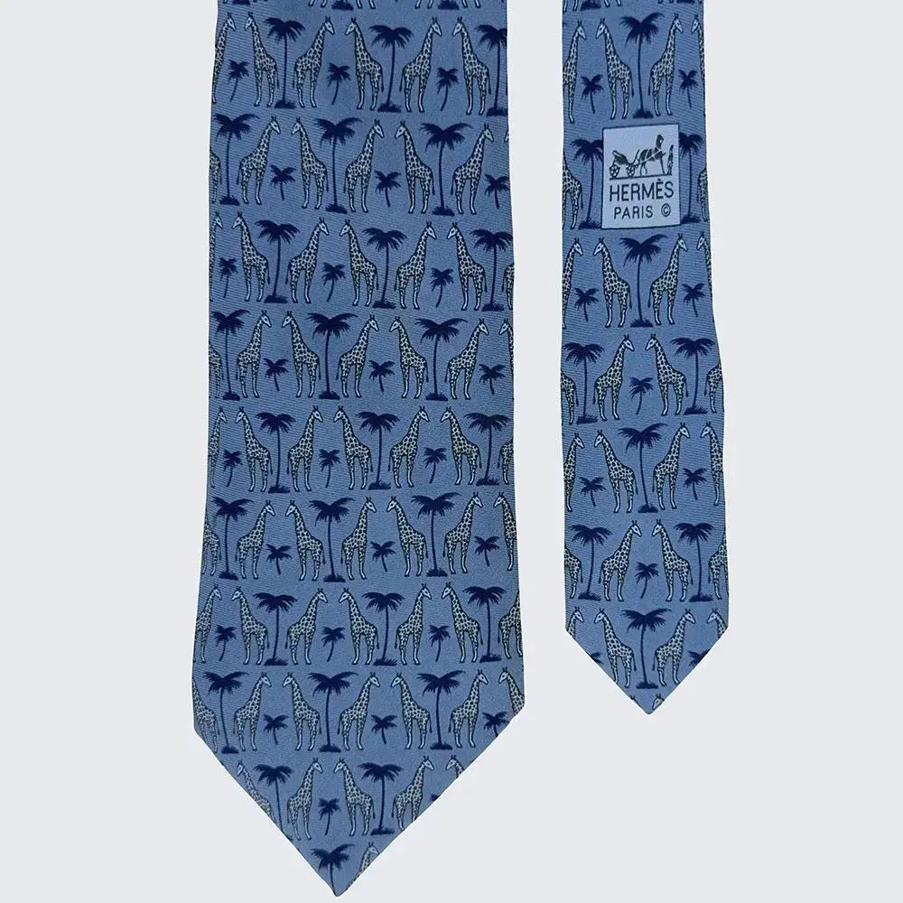 Hermes HERMES Geometric Pattern Tie Silk Vintage Classic (18765)