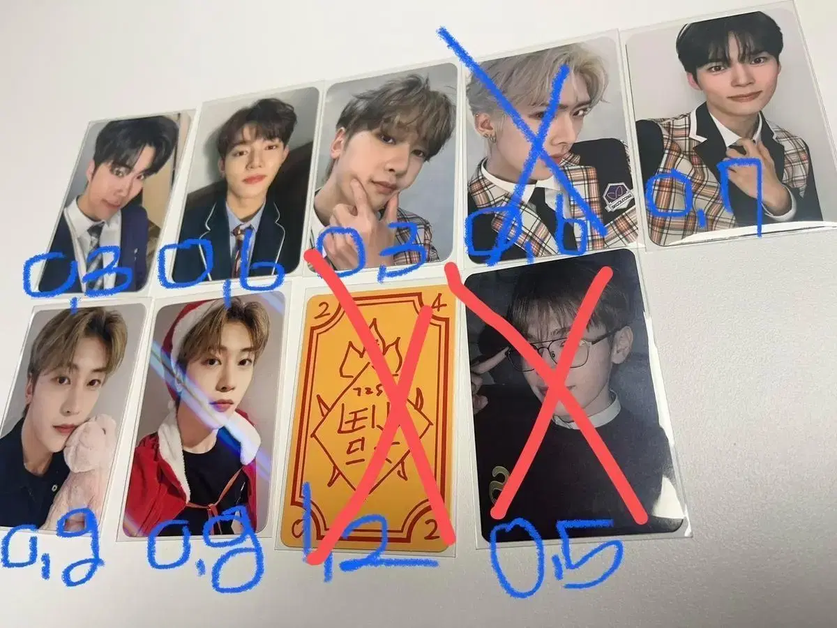 ZB1 photocard wts zhang hao Amulet SchoolLux makestar unreleased photocard Sung Hanbin