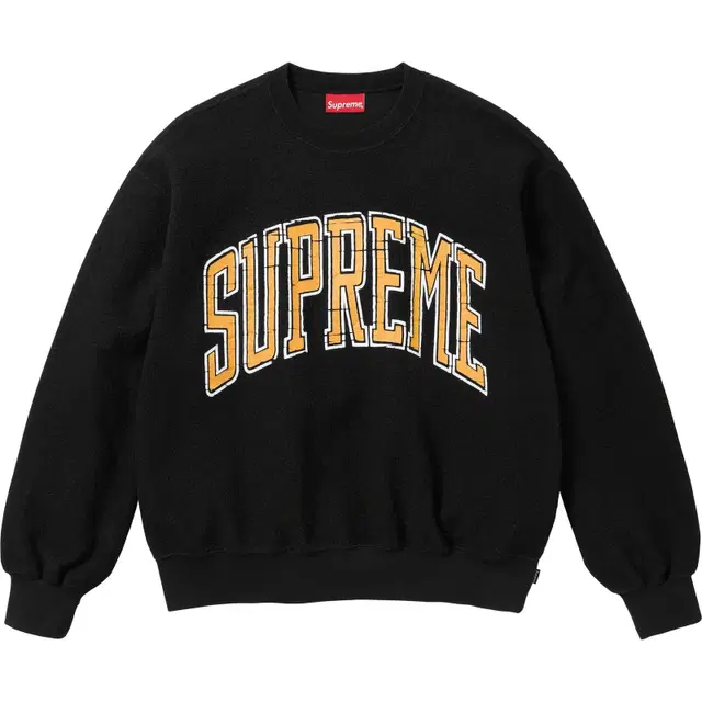 [NEW, XXL] 슈프림 23FW 인사이드 아웃 블랙 크루넥 스웻셔츠