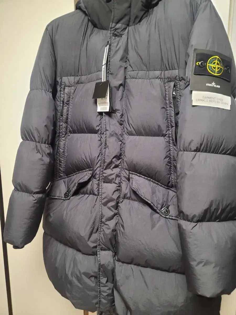 [XXL] Stone Island 20FW Crinkle Wrap Long Padded Dark Gray