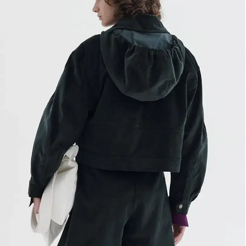 <Harlan+holden>CROPPED BLOUSON JACKET