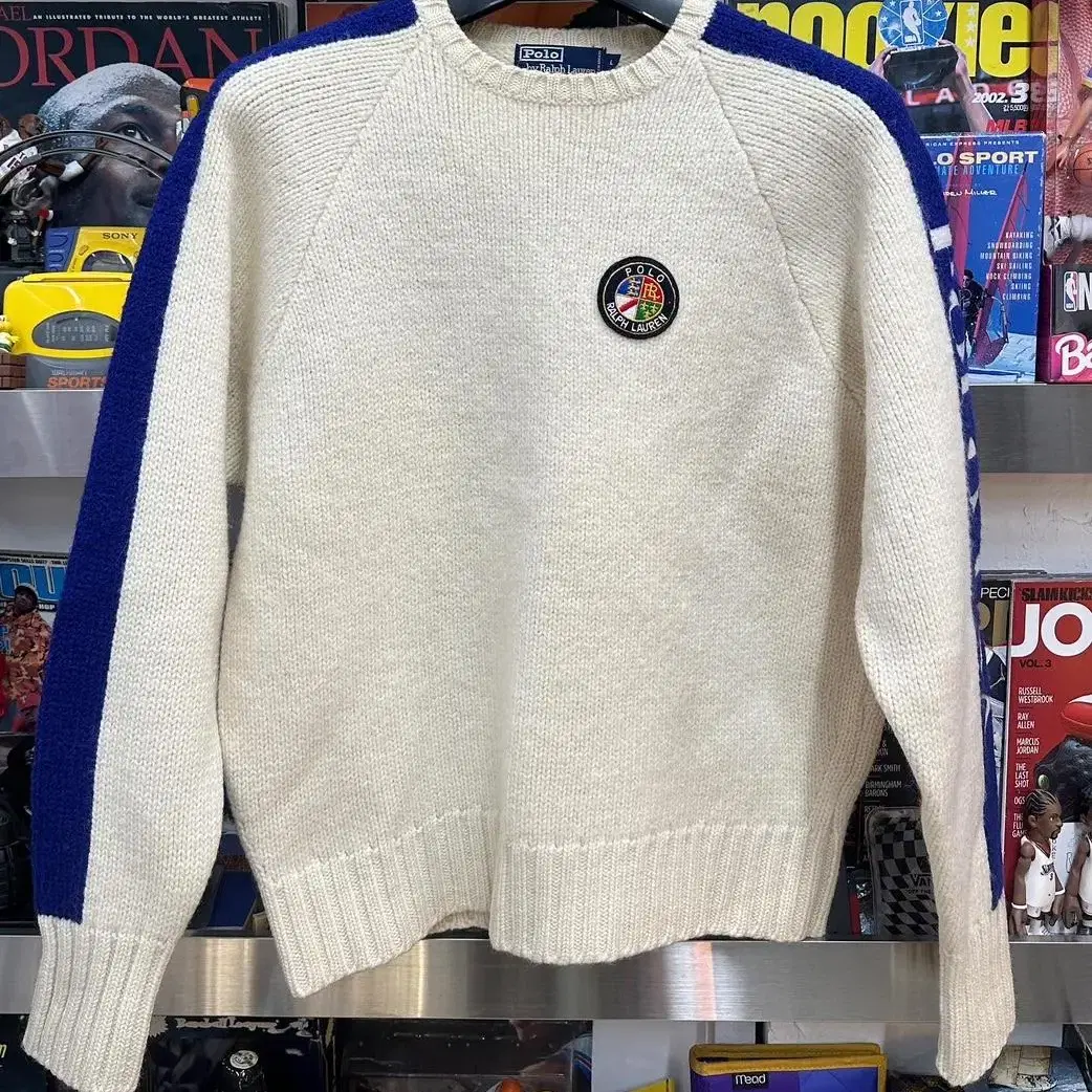 폴로 polo usa cookie crest patch wool knit