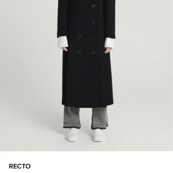 Recto 렉토 DOUBLE BREASTED WOOL LONG COAT