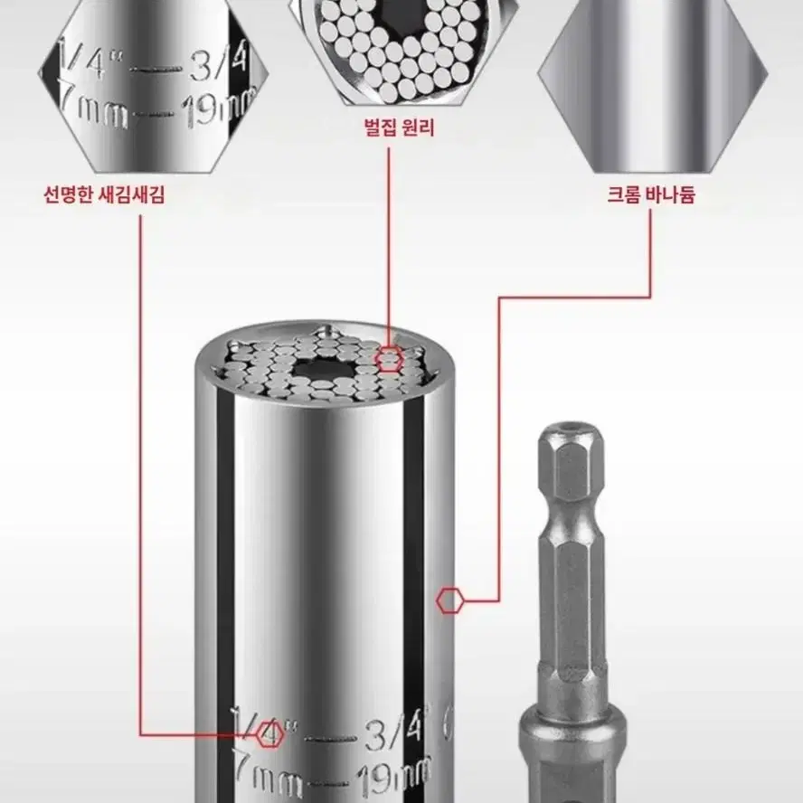 만능스패너 육각렌치 만능소켓 멀티복스 깔깔이스패너(무료배송)