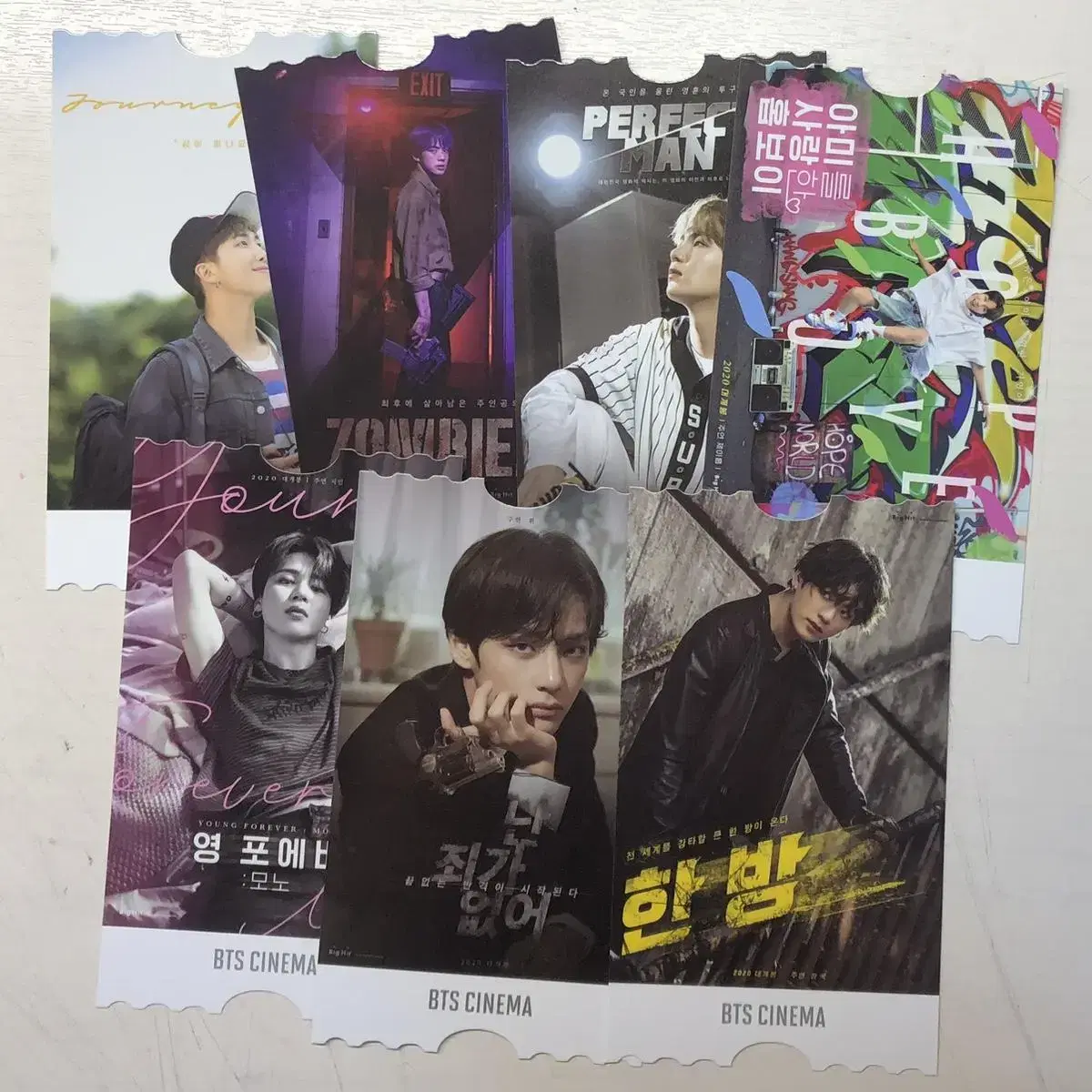 Bangtan Amikit Movie Ticket wts Nam Jun Suk JinYoon KihoSeok Ji Min TaehyungJungkookPhotocard