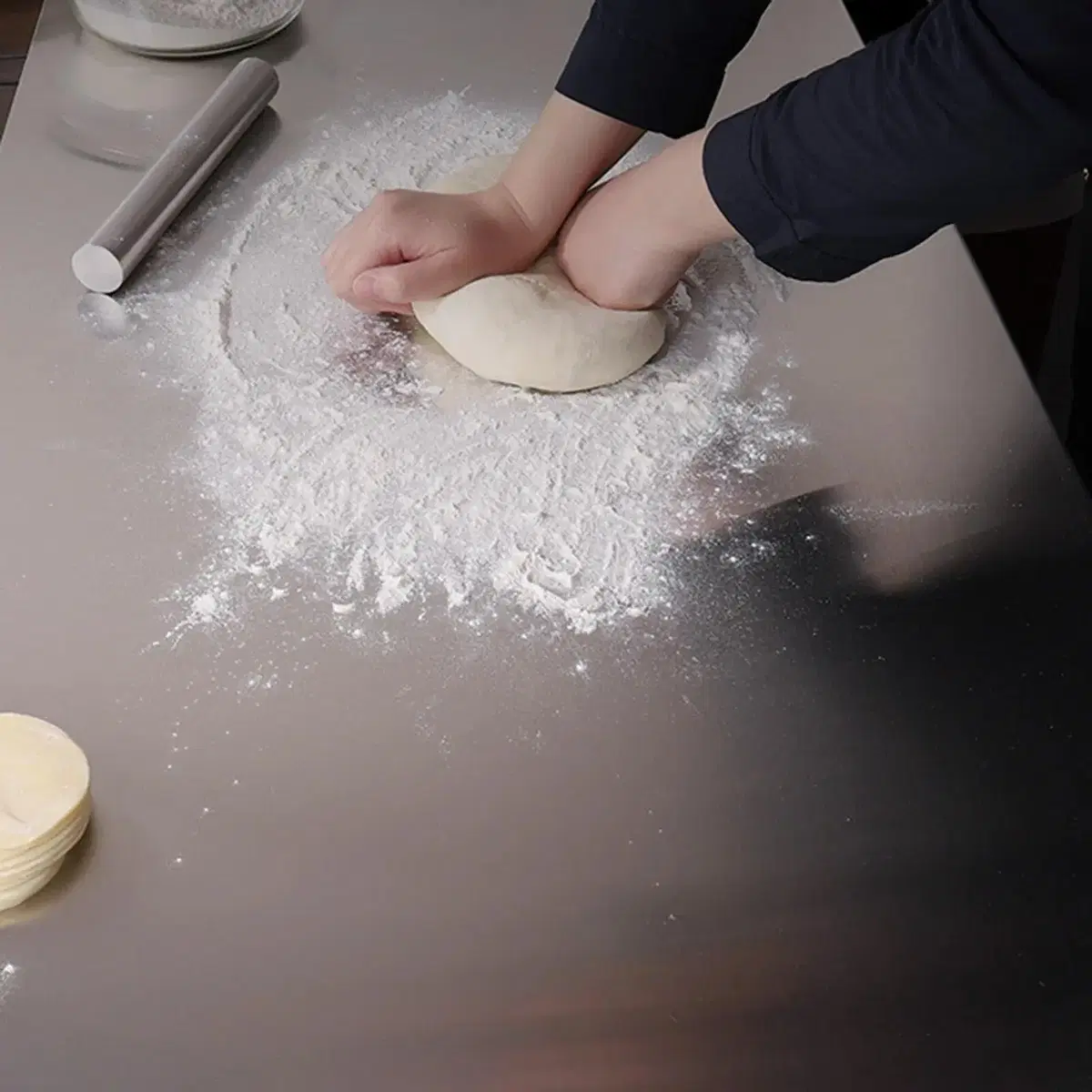 나무도마 보다 위생적인 스테인레스 스틸 도마