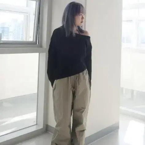 아워캐비넷 gof string pants 베이지