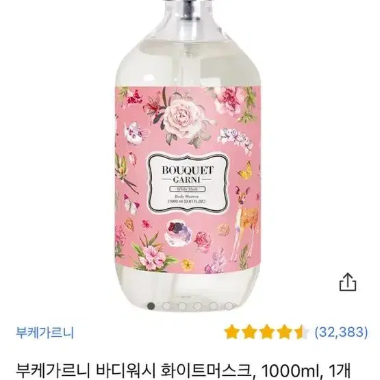 (새상품) 부케가르니 화이트머스크 바디로션 1000ml