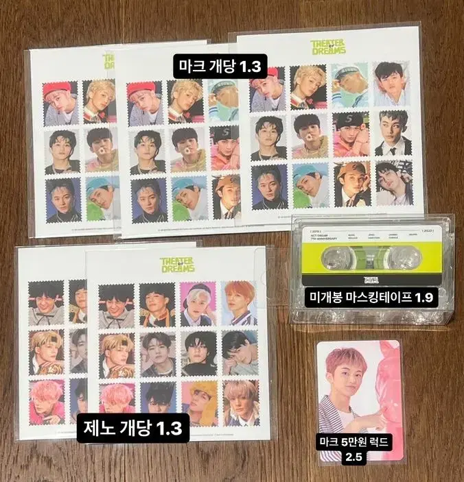 nct dream light theater md wts mark jeno masking tape sticker ld