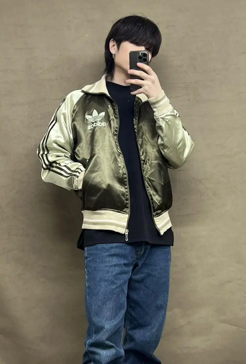 Adidas Green Glossy Bomber M