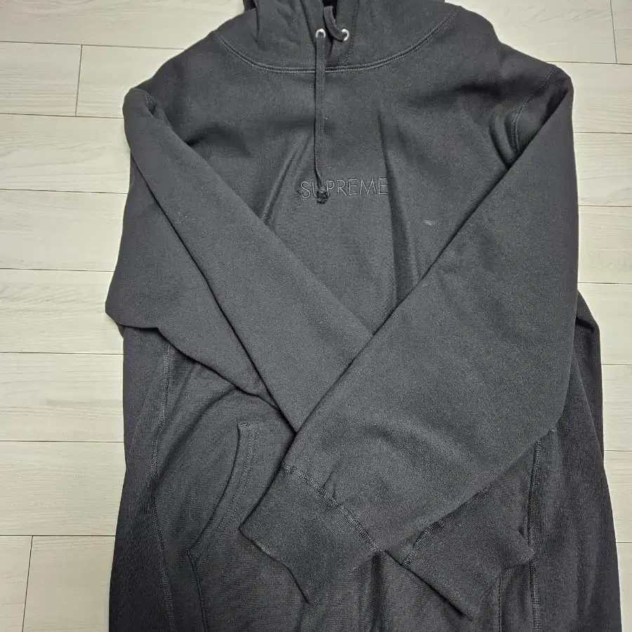 20fw 슈프림 블랙 후드티 xl