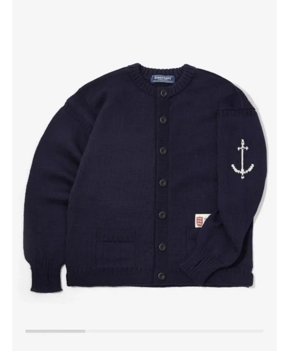 [42] Guernsey Wolves Fisherman's Cardigan (Navy, 100-105) J-032