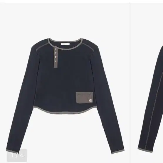 구해요!!suu Unbalanced Longsleeves - Navy