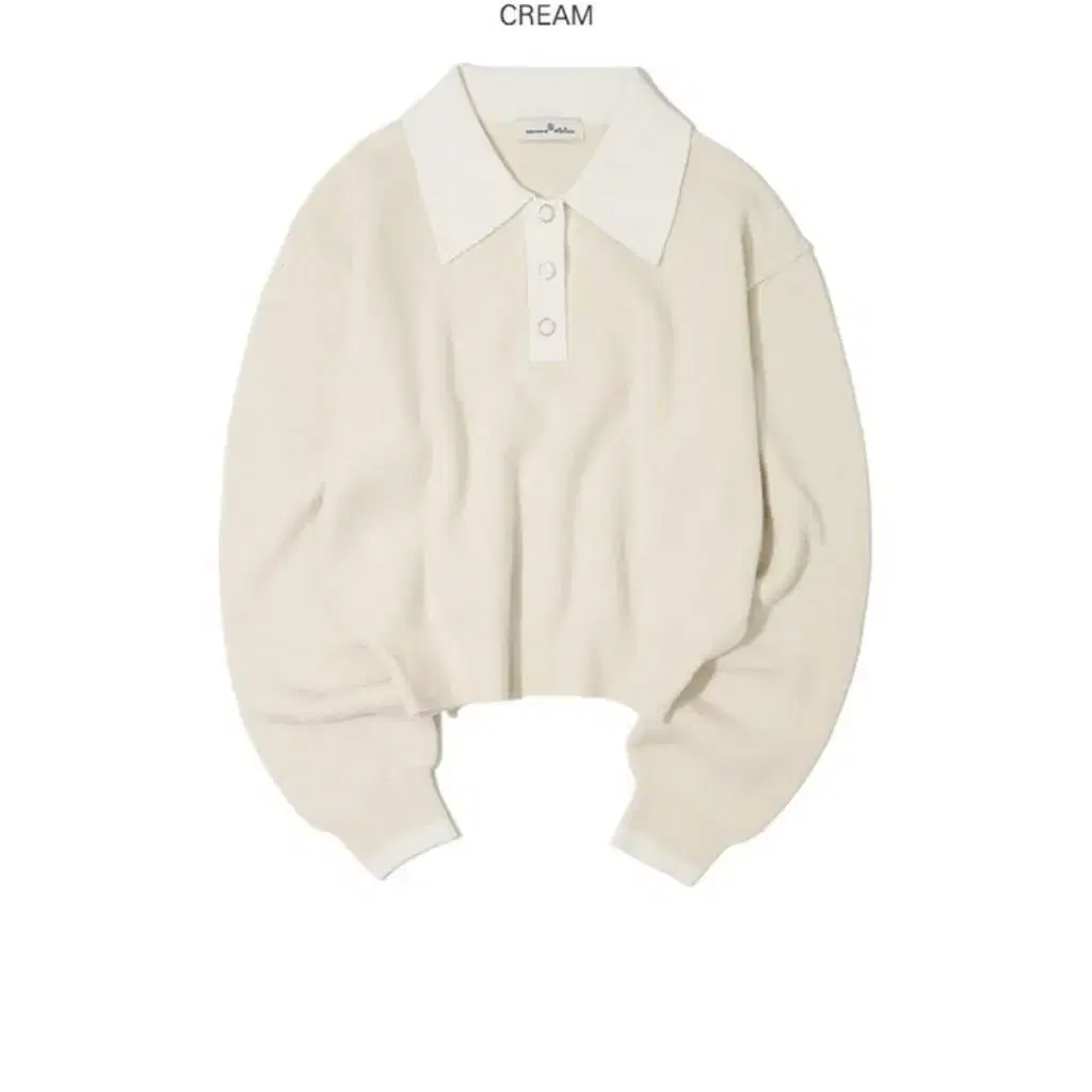 반원아틀리에 니트 Wool big collar knit cream