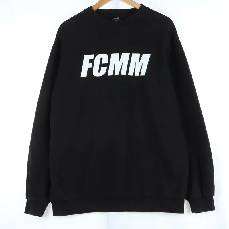 (XL) FCMM 맨투맨 티셔츠 블랙 기모 올드스쿨-A52A