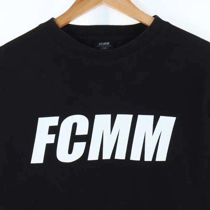 (XL) FCMM 맨투맨 티셔츠 블랙 기모 올드스쿨-A52A