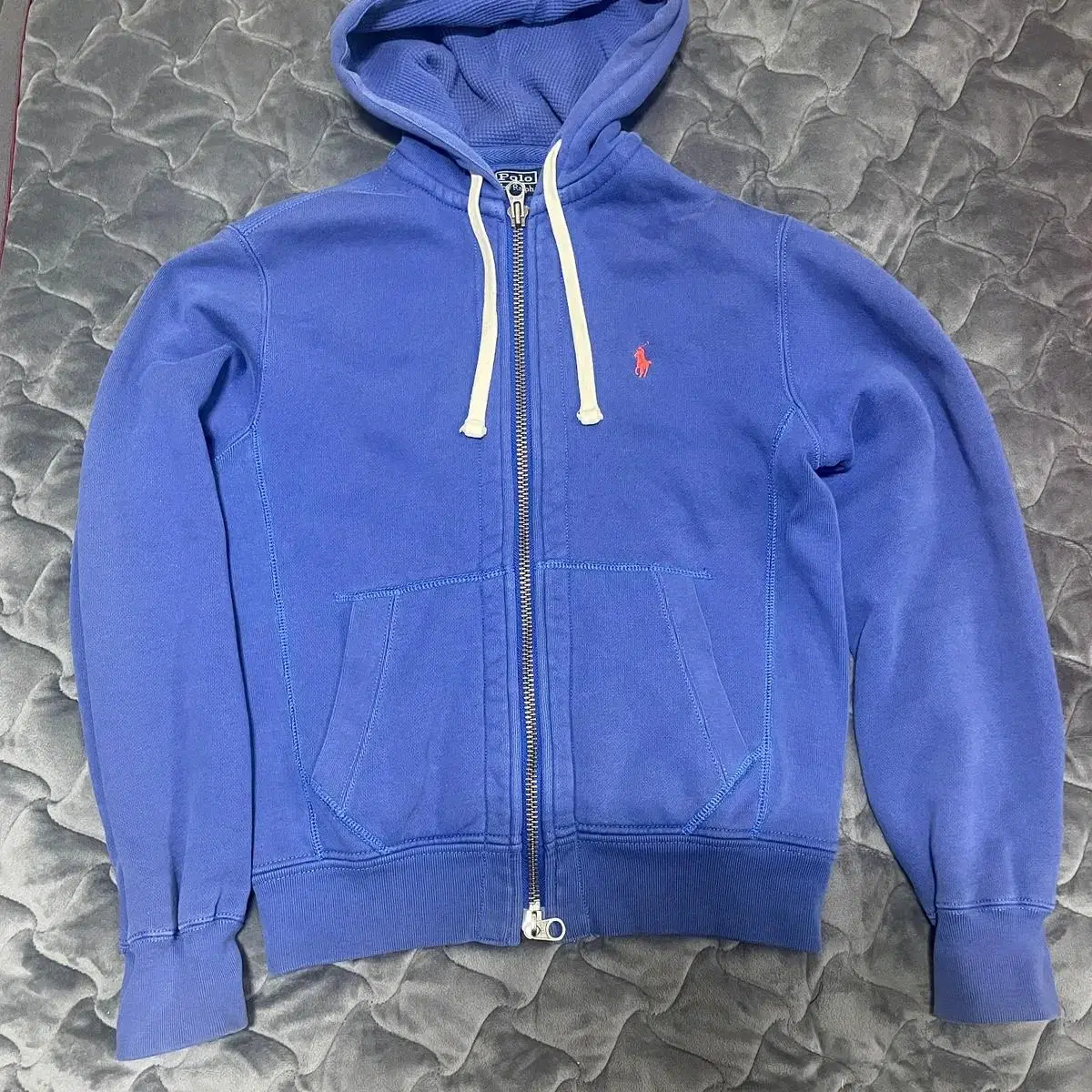 Polo Hoodie Zip-up Pigment bloo s