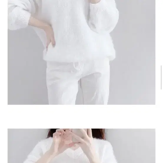 merry white v-neck knit 화이트 브이넥니트