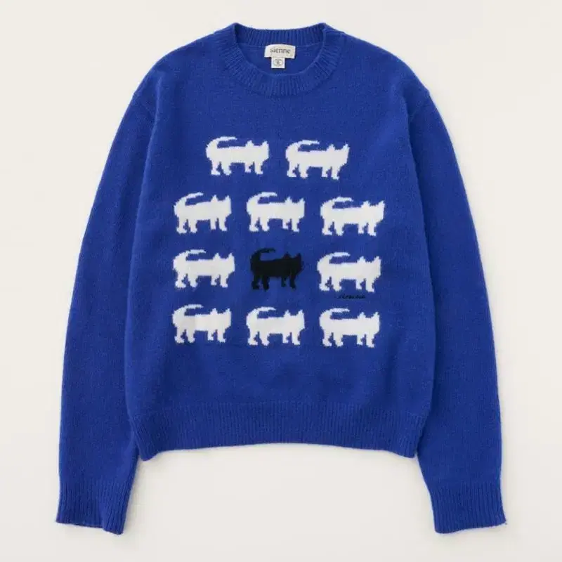 (새상품) 시엔느 Noir Cat Knit_Blue