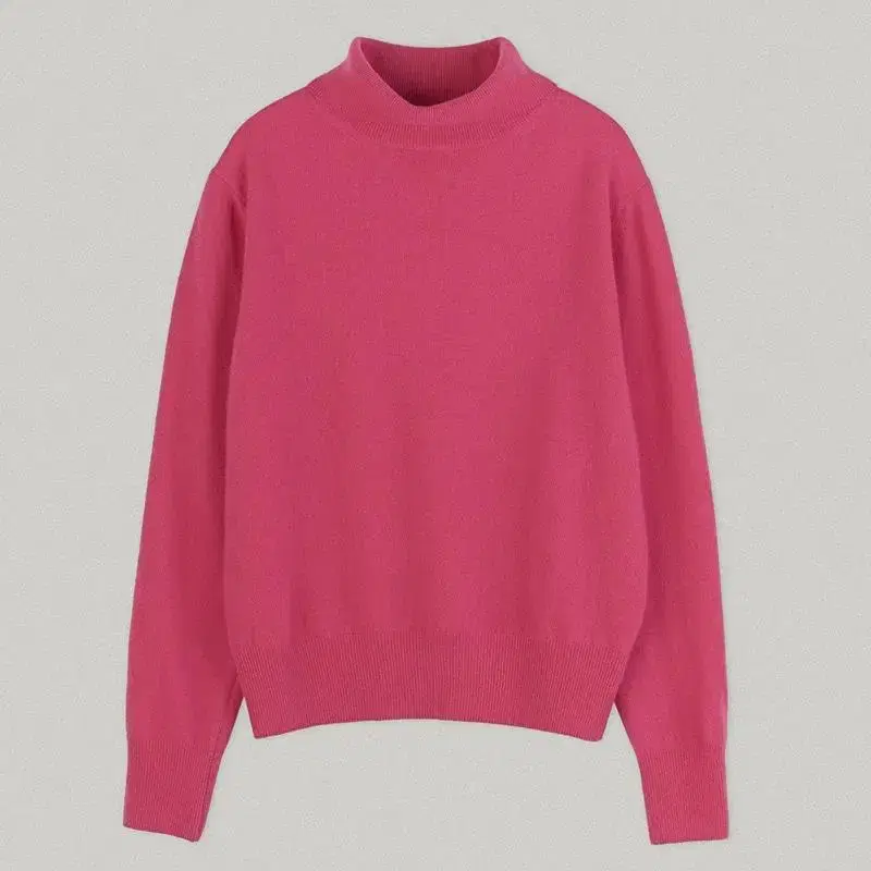 (새상품) 시엔느 Merino Wool Turtleneck_Magenta