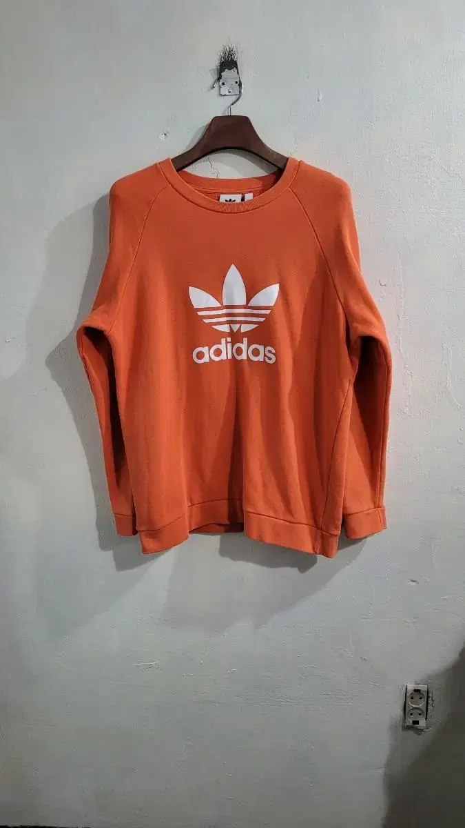 [105]Adidas OrangeXWhiteLogo Trefoil Man-To-Man T-Shirt Colorful!