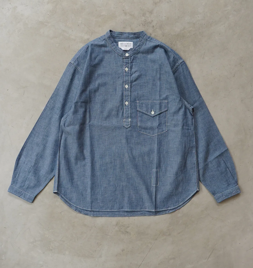 ENDS AND MEANS Men's P/O Pocket Cotton Shirt