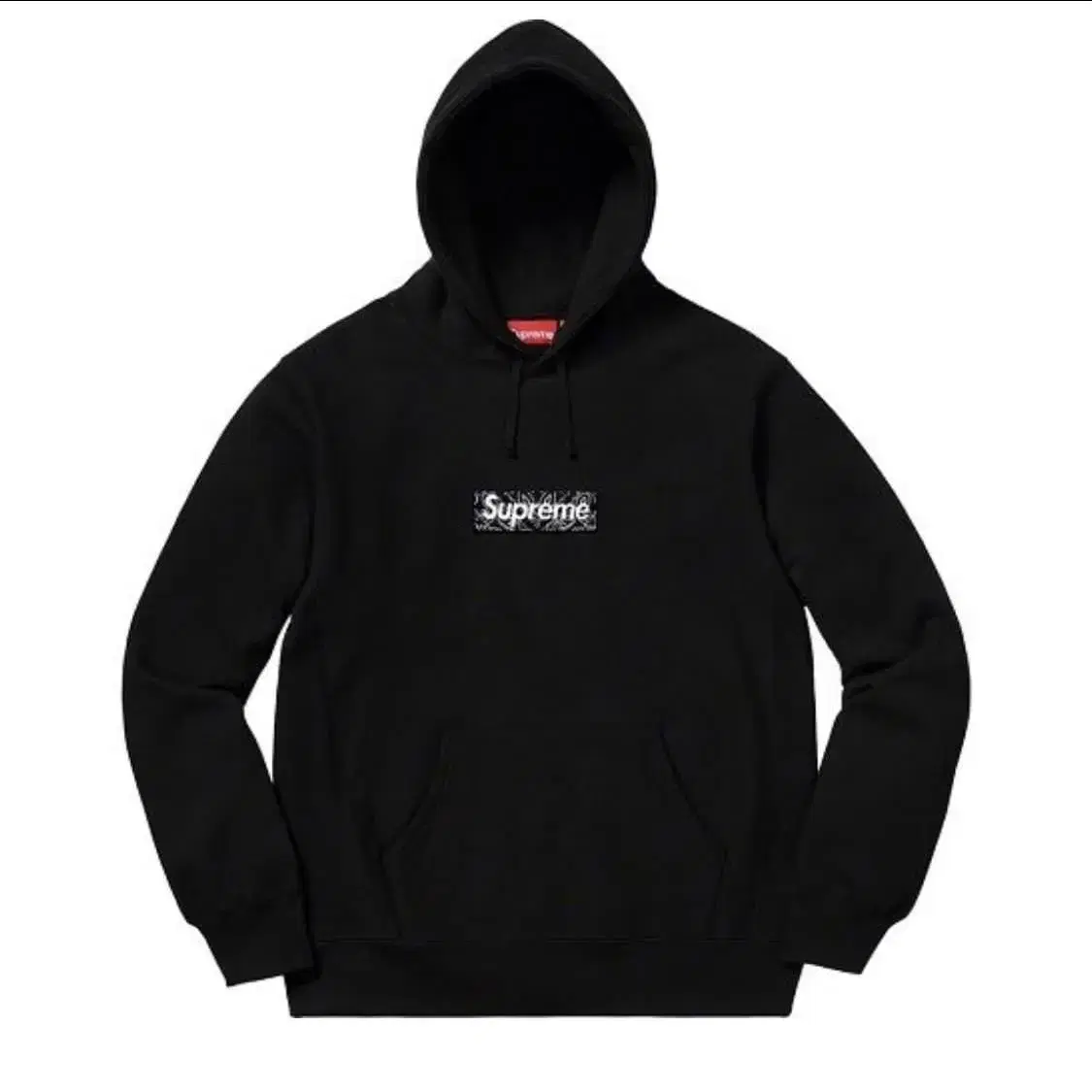 [S] 19FW Supreme Bandana Box Logo Hoodie Black