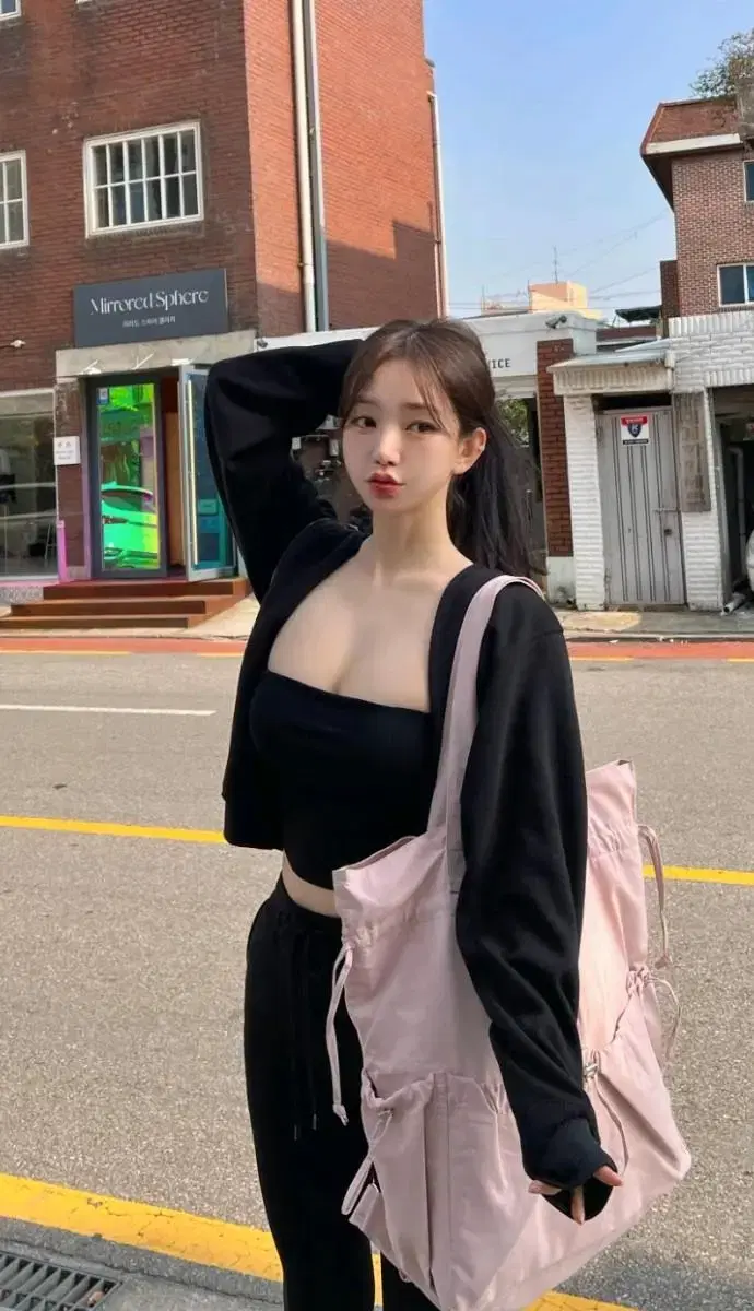 카인다미 밍크기모 후드 집업