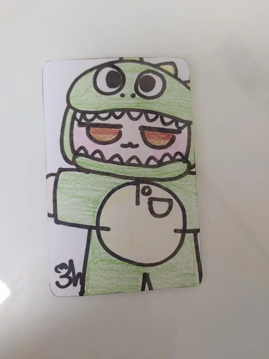 Chic dinosaur pajamas handmade photocard