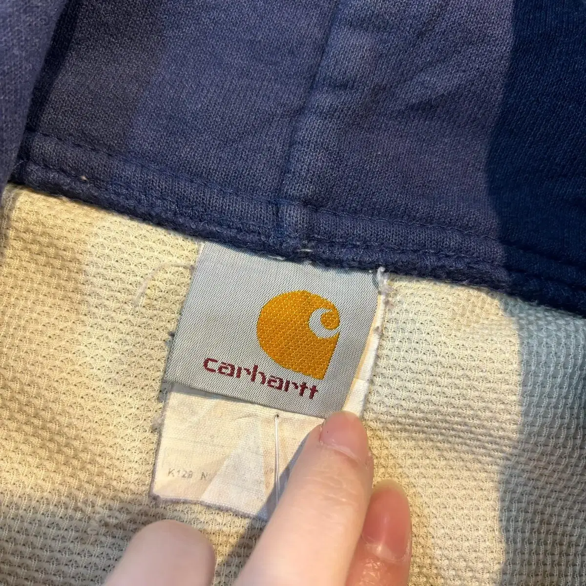 (No.9) Carhartt 칼하트 네이비 성조기 포인트 후드 집업