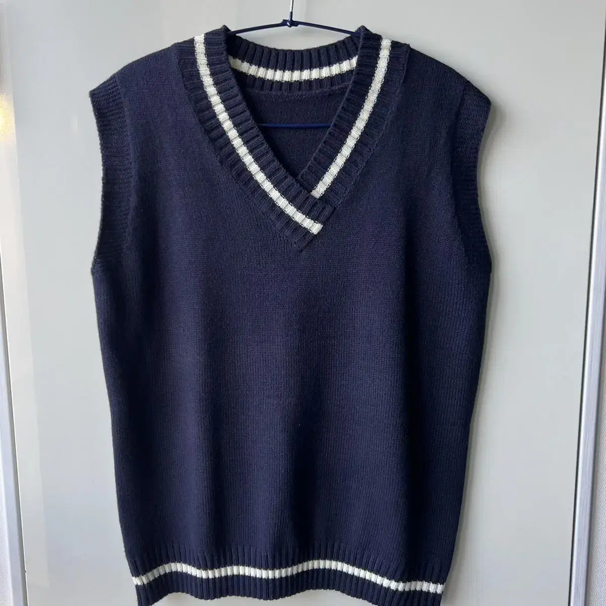 Navy knit vest