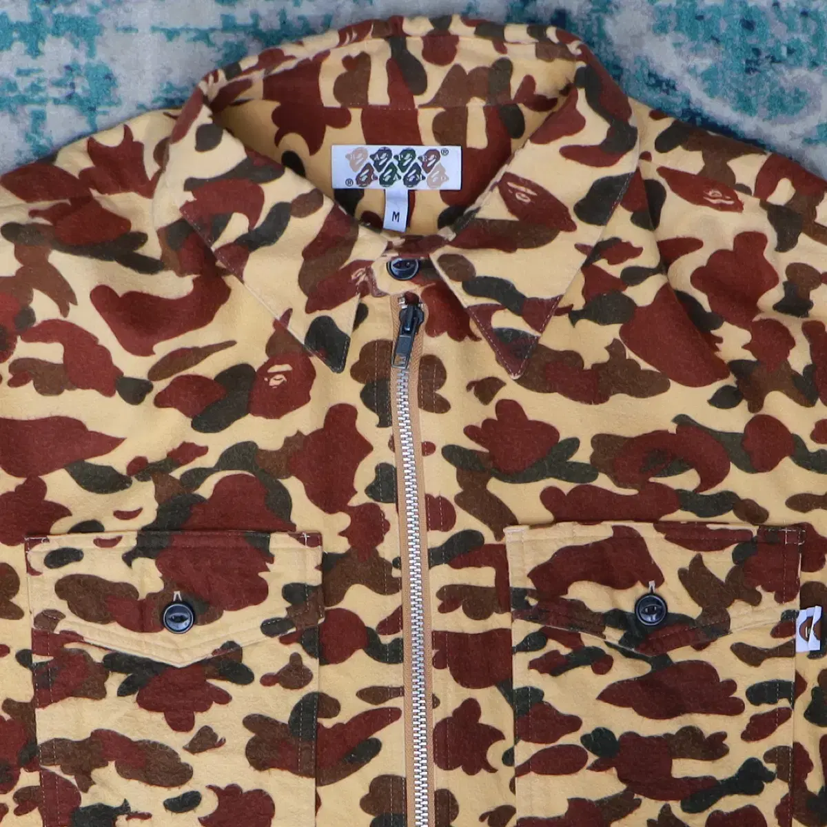 Bape 베이프 OG 카모 하프짚업 셔츠 자켓 M