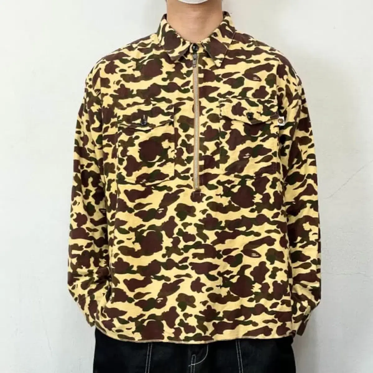 Bape 베이프 OG 카모 하프짚업 셔츠 자켓 M