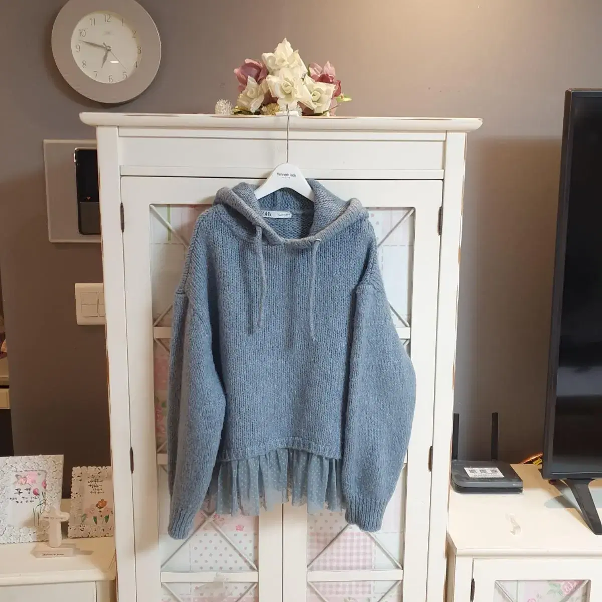 Zara Knit Sweater Hoodie/55-66