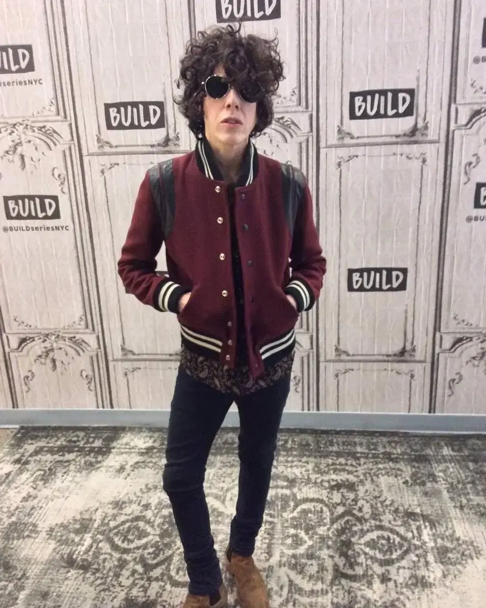 Saint Laurent Teddy Jacket Burgundy 44