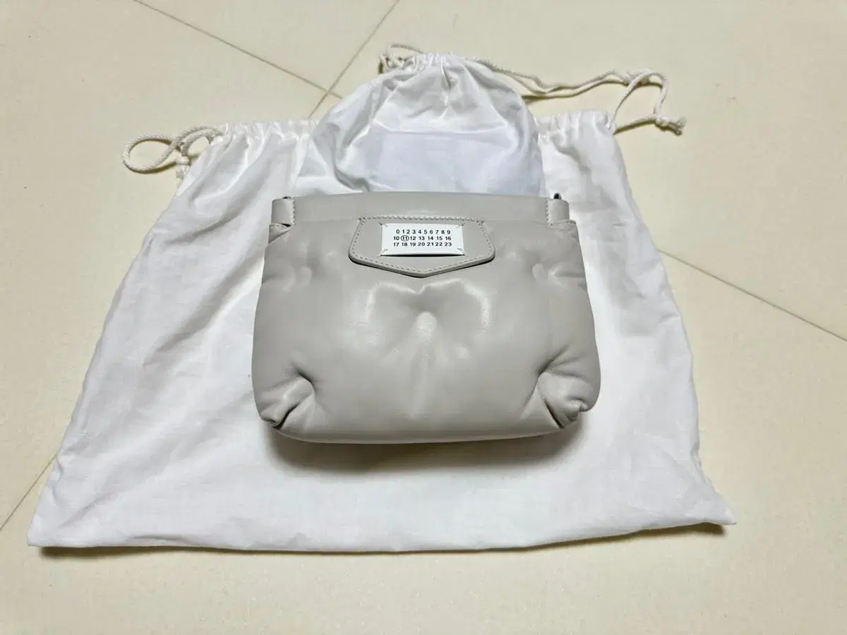 Maison Margiela Glam Slam Chain Crossbody Bag Cream White