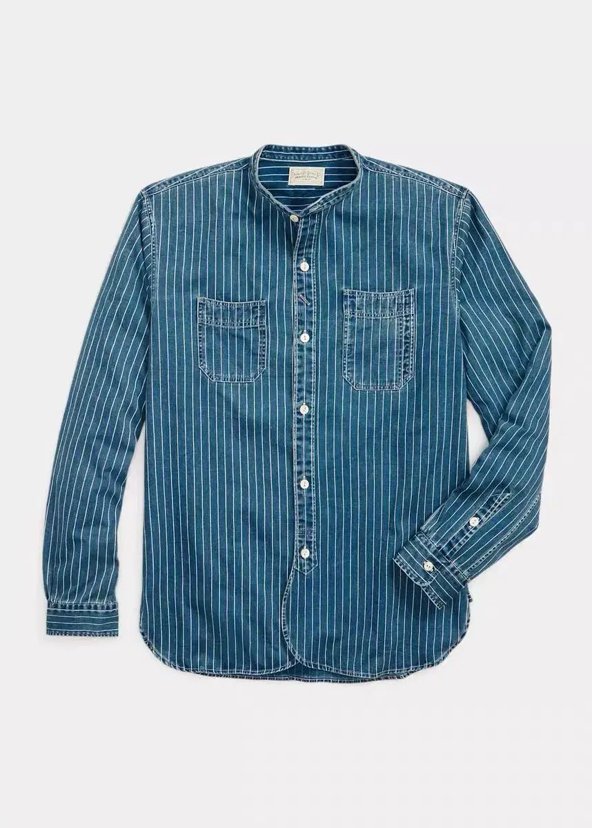 RRL Striped Indigo Twill Workshirt