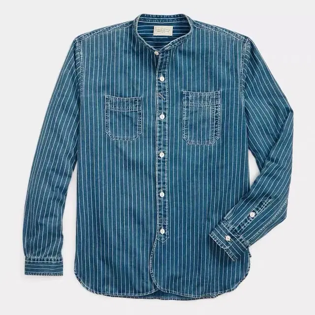 RRL Striped Indigo Twill Workshirt