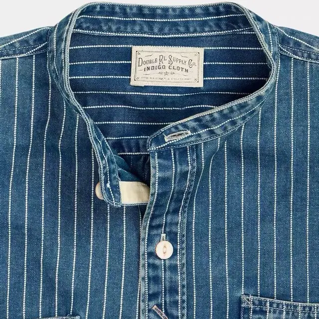 RRL Striped Indigo Twill Workshirt