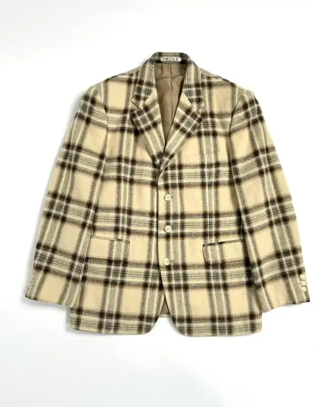 Vintage Check Wool Tailored Jacket