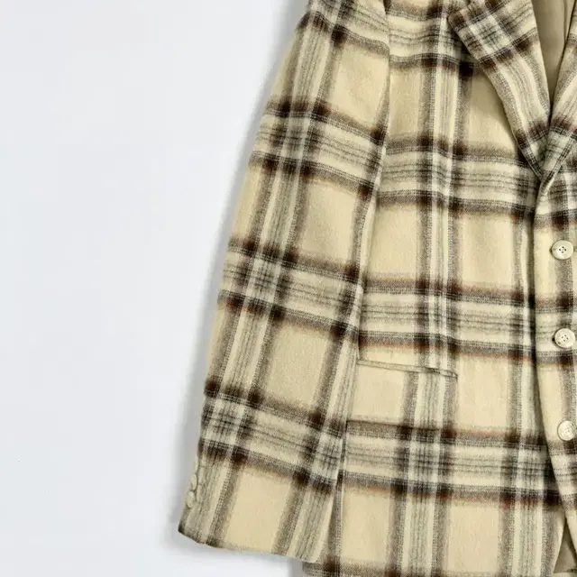 Vintage Check Wool Tailored Jacket