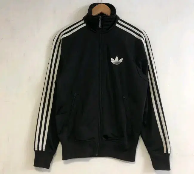 Adidas Firebird Black Track Top Jersey Zip Up 95/M