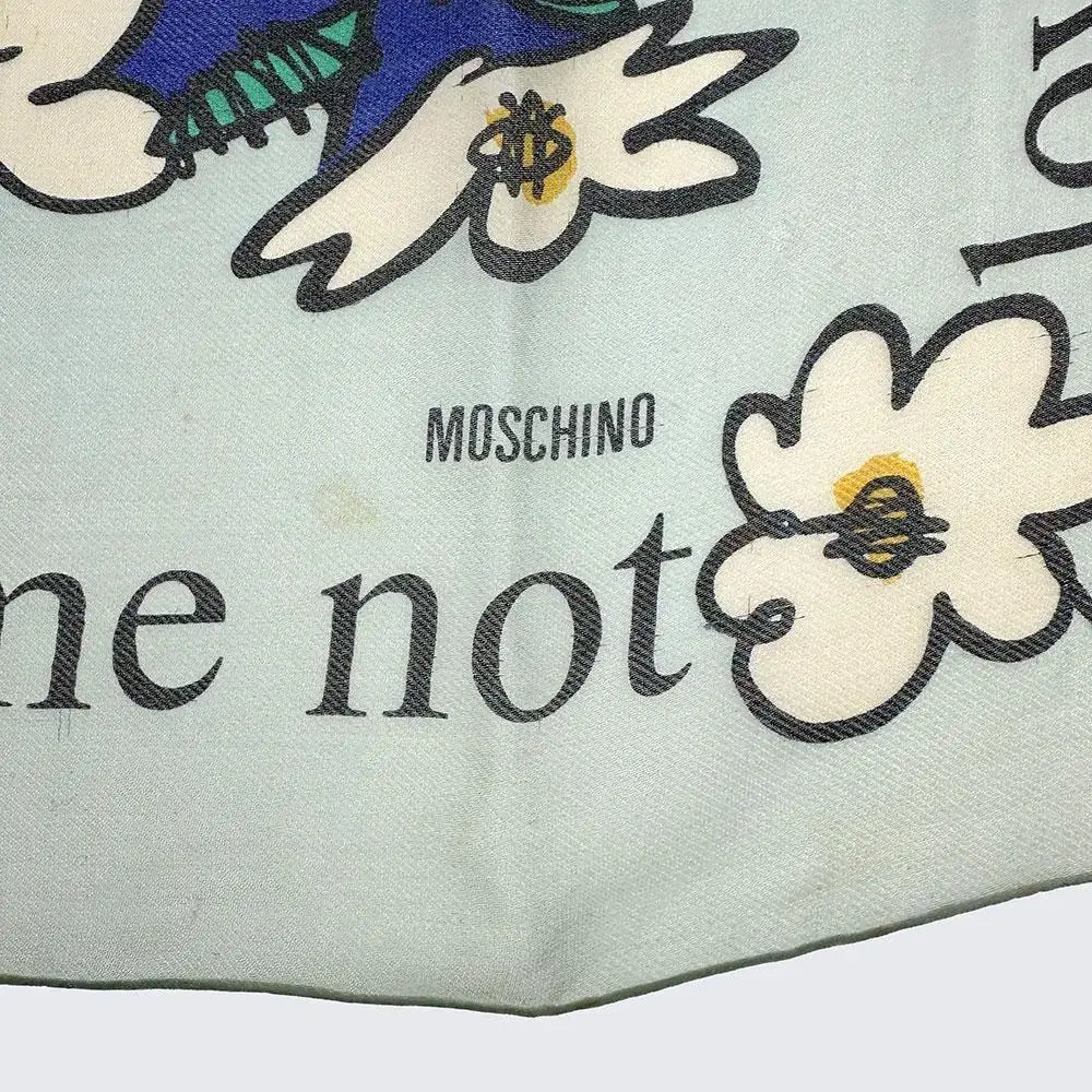 모스키노 MOSCHINO 플라워패턴 스카프 사각 실크 견 (18848)