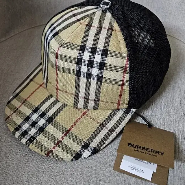 버버리 체크 메쉬 볼캡 burberry