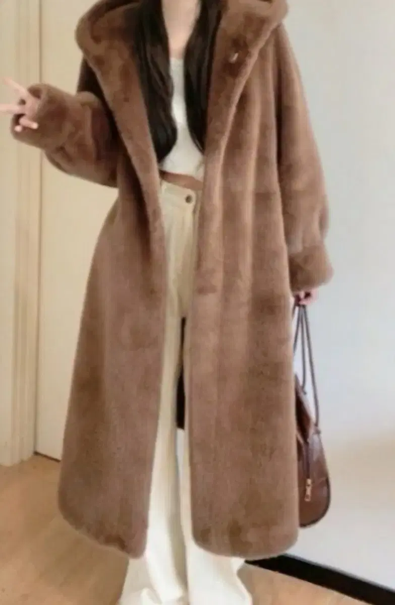 High quality mink coat (new) Faux fur mink coat Eco fur hooded mink coat