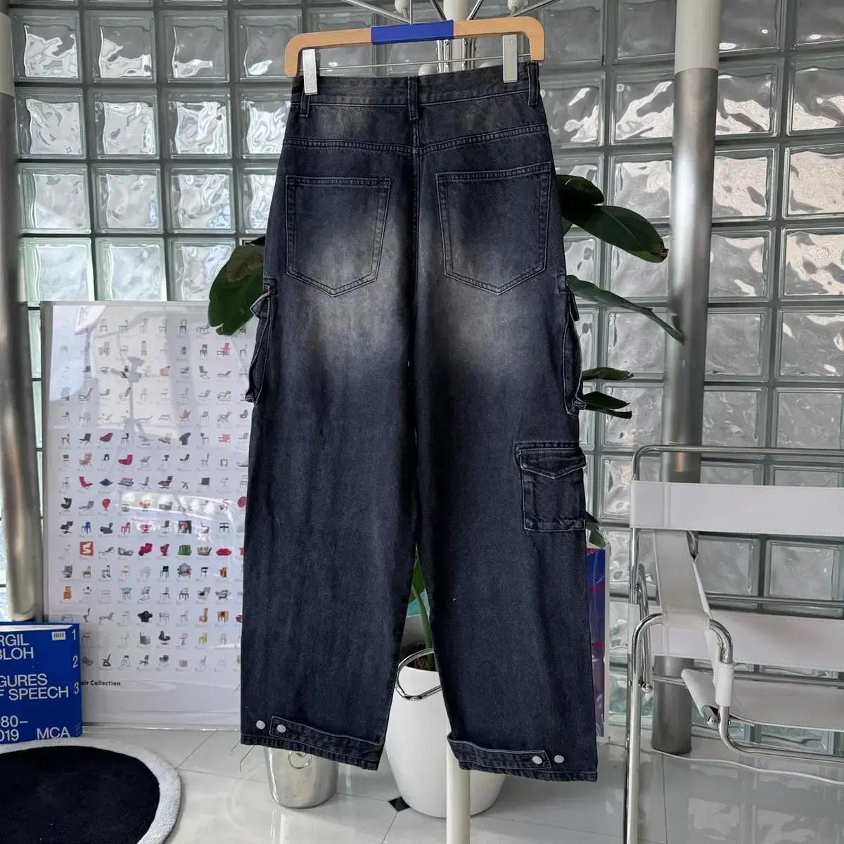 푸블럭스 스토어 워시 카고 데님publux store wash cargo